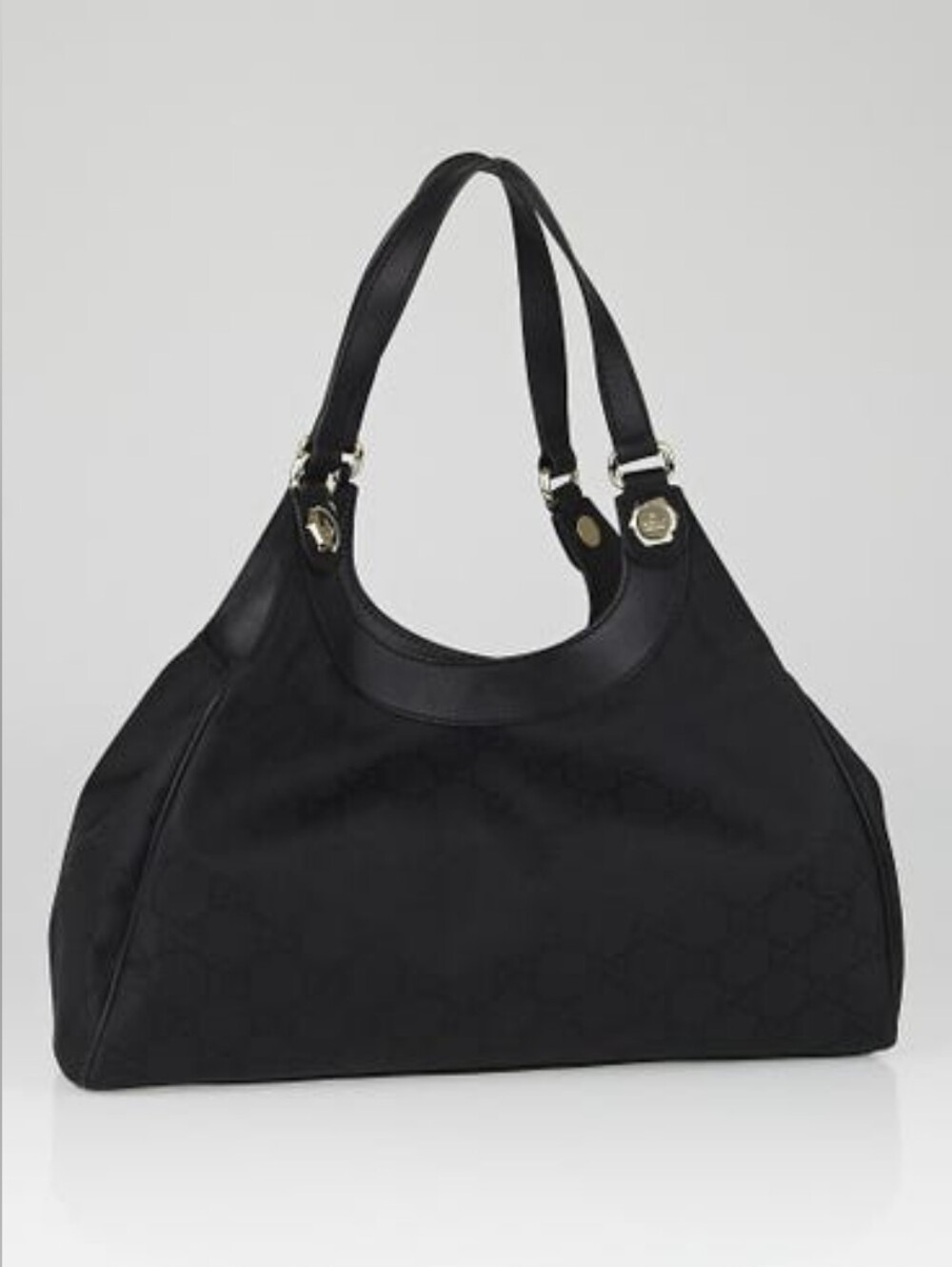 Gucci GG MONOGRAM Black Canvas Charmy Hobo Shoulder Bag Authentic Vintage Y2k